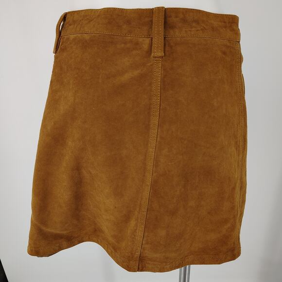Denim & Supply Ralph Lauren Suede Button Front Skirt Size 30 - Picture 4 of 13
